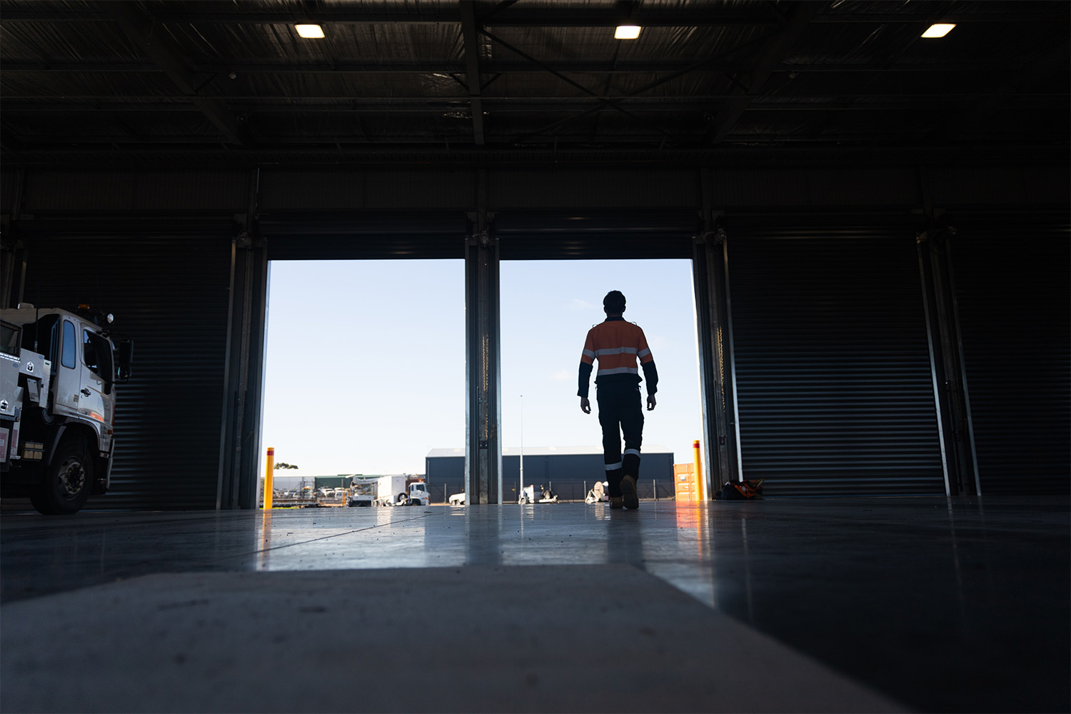 The new Seaford depot has a number of parking spaces EWP's